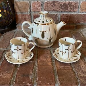PartyLite Tea For Two Candle Holder Set